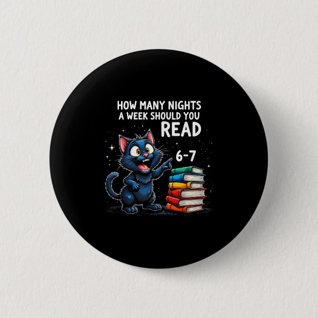 Badge Rond 5 Cm Combien de soirées par semaine devriez-vous lire_  (Devant)