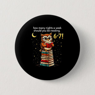Badge Rond 5 Cm Combien de soirées par semaine devriez-vous lire_