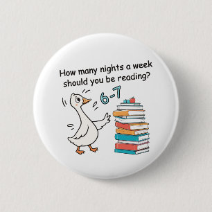 Badge Rond 5 Cm Combien de soirs par semaine devriez-vous lire 6-7