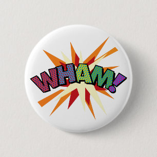 Badge Rond 5 Cm Comic Book Pop Art WHAM!
