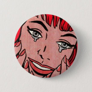 Badge Rond 5 Cm Comique triste