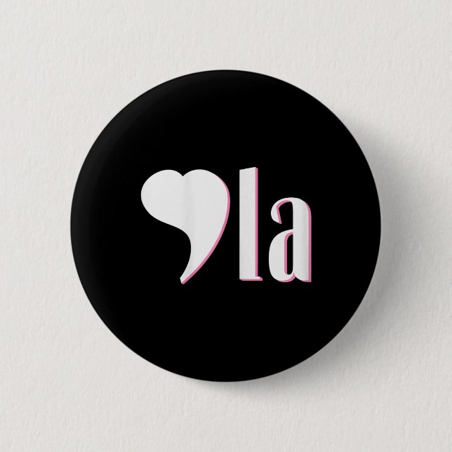 Badge Rond 5 Cm Comma La Kamala Harris Funny Democrat Support 2020 (Devant)