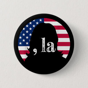Badge Rond 5 Cm Comma La Kamala Harris Pour L'Élection De Présiden