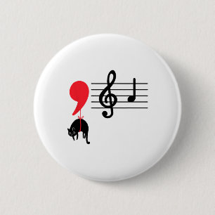 Badge Rond 5 Cm Comma La Music Notes Kamala Harris Music Teacher E