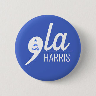 Badge Rond 5 Cm Comma-LA pour Kamala Harris
