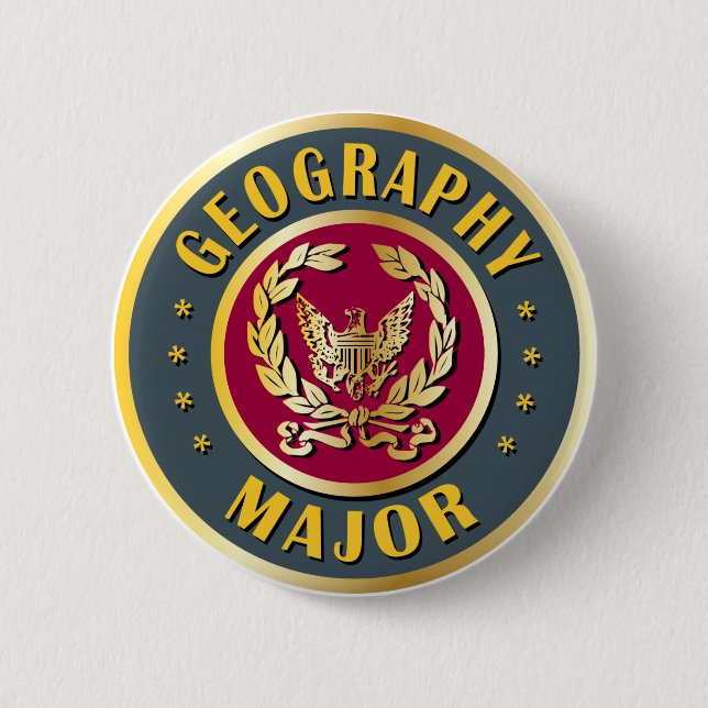 Badge Rond 5 Cm Commandant de géographie (Devant)