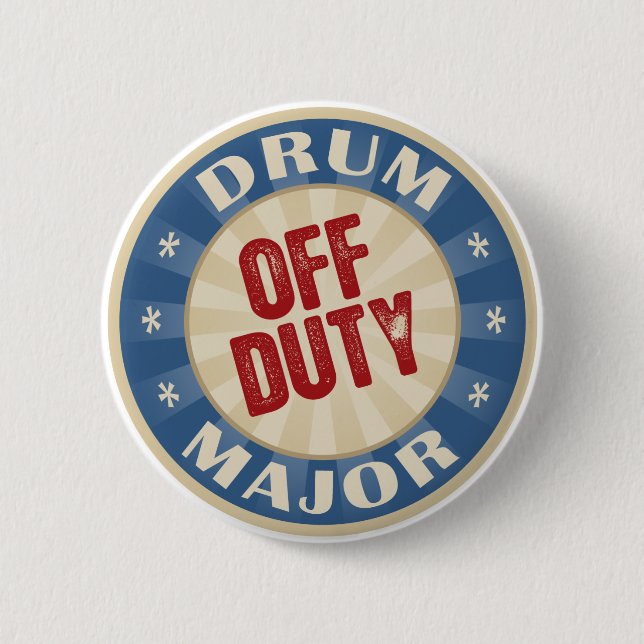 Badge Rond 5 Cm Commandant de tambour qui n'est pas de service (Devant)