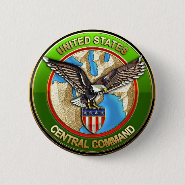 Badge Rond 5 Cm Commandement central des États-Unis (Devant)
