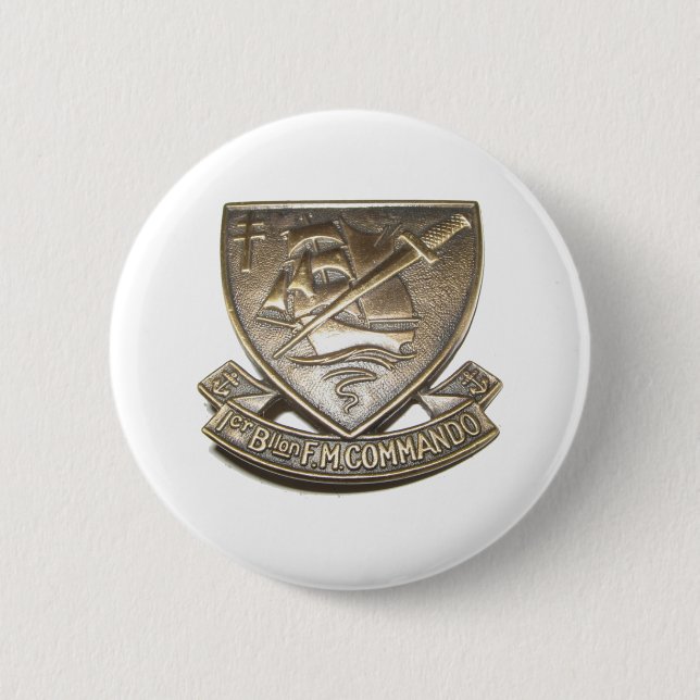 Badge Rond 5 Cm Commando Kieffer - Insigne 1er BFMC (Devant)