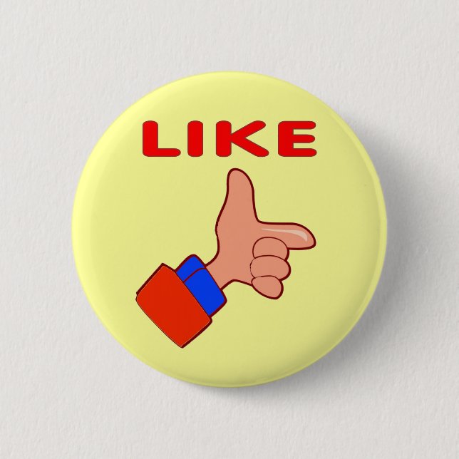 Badge Rond 5 Cm Comme Doigt, bouton (Devant)