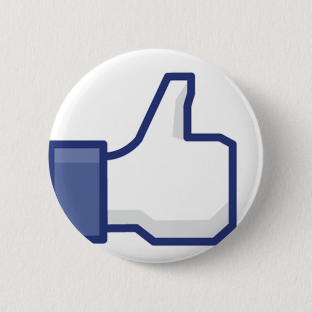 Badge Rond 5 Cm Comme La Main - FB Pouces Haut (Devant)