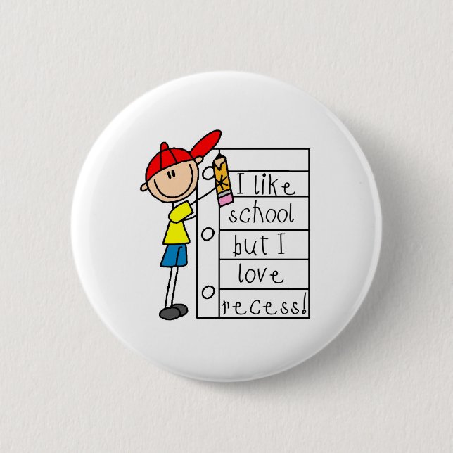 Badge Rond 5 Cm Comme le renfoncement d'amour d'école (Devant)
