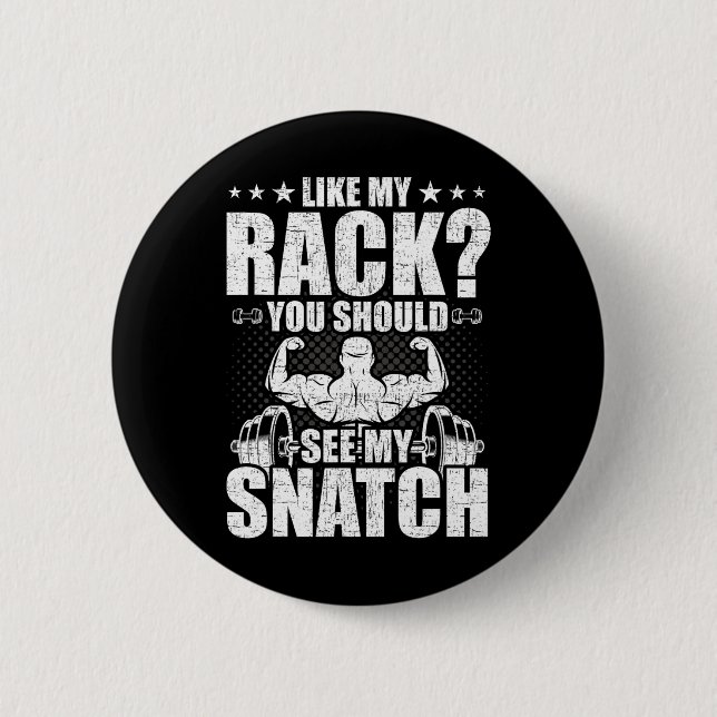 Badge Rond 5 Cm Comme Mon Rack, Vous Devriez Voir Mon Bodybuilding (Devant)
