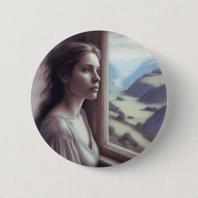 Badge Rond 5 Cm 'Comme un Téméraire dans une Trance' (Devant)