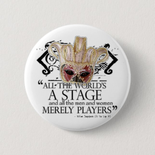 Badge Rond 5 Cm Comme vous l'aimez pour citer (Devant)