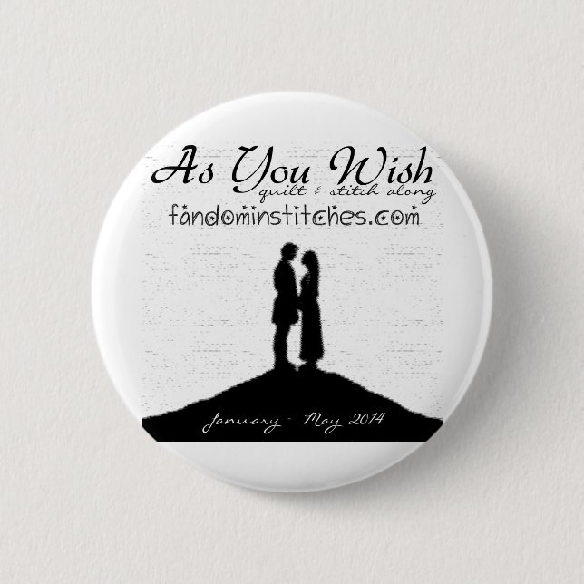 Badge Rond 5 Cm Comme vous souhaitez l'édredon et le point le long (Devant)