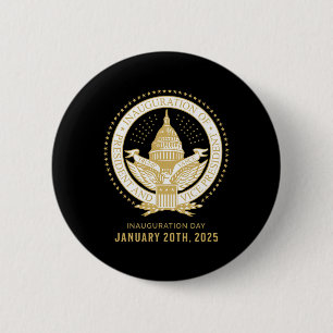 Badge Rond 5 Cm Commémorer la 60e inauguration présidentielle prés