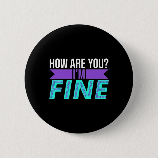 Badge Rond 5 Cm Comment allez-vous que je me contente de préventio (Devant)
