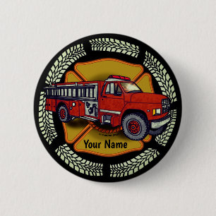 Badge Rond 5 Cm Comment faire pour rouler un camion pompier