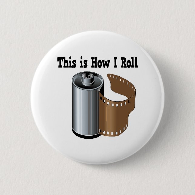 Badge Rond 5 Cm Comment je fais rouler la pellicule (Devant)