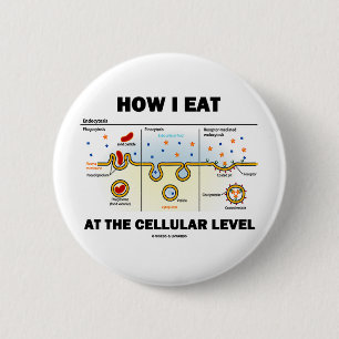 Badge Rond 5 Cm Comment je mange au niveau cellulaire