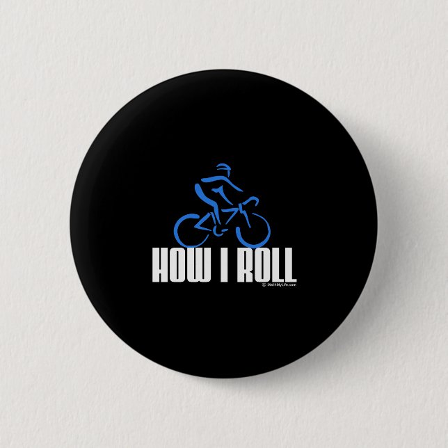 Badge Rond 5 Cm Comment je roule (Devant)