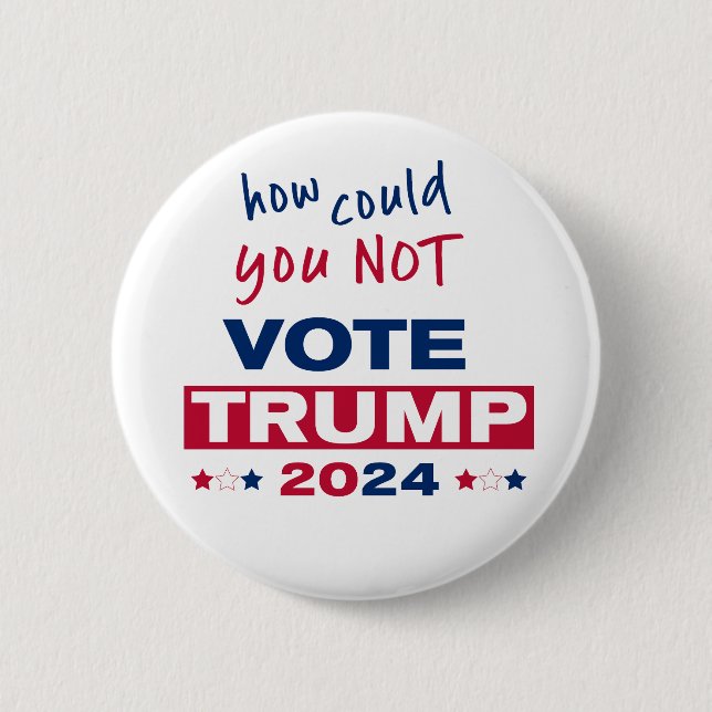 Badge Rond 5 Cm Comment ne pas voter TRUMP 2024 (Devant)