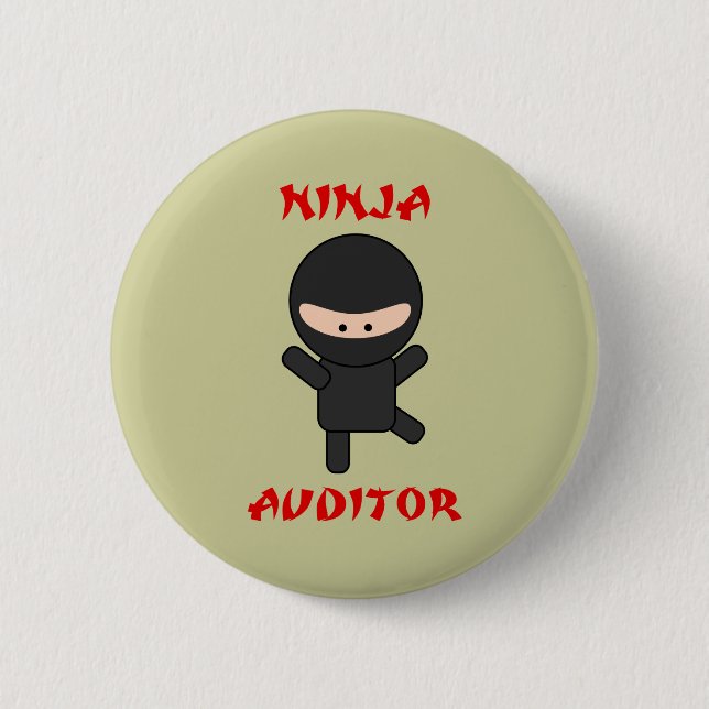 Badge Rond 5 Cm commissaire aux comptes de ninja (Devant)