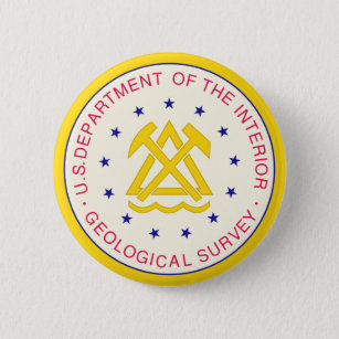 Badge Rond 5 Cm Commission géologique des États-Unis