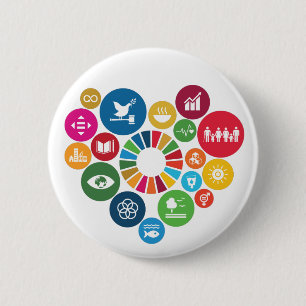Badge Rond 5 Cm Communauté de plaidoyer pour les objectifs de dura