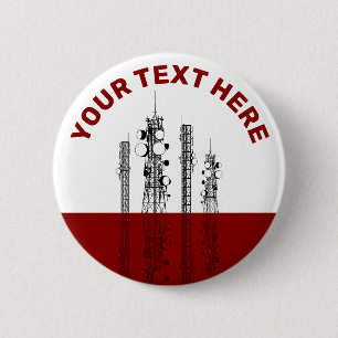 Badge Rond 5 Cm Communication Towers