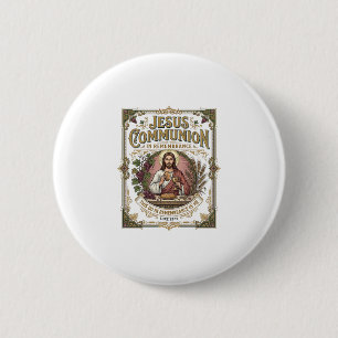 Badge Rond 5 Cm Communion Jésus Communion Jésus Foi chrétienne Vi