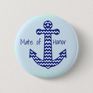 Badge Rond 5 Cm Compagnon de Pin nautique de Bachelorette