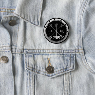 Badge Rond 5 Cm Compas viking Vegvisir