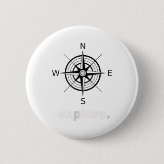 Badge Rond 5 Cm Compass Wanderlust T-Shirt World Traveler Backpack