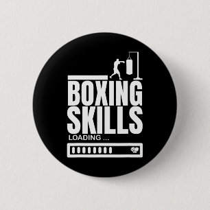 Badge Rond 5 Cm Compétences de boxe Chargement de la boîte amusant