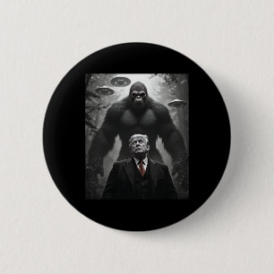 Badge Rond 5 Cm Complot de rencontre de Bigfoot Ufo Alien Visitati