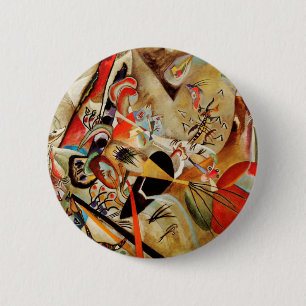 Badge Rond 5 Cm Composition Abstraite de Kandinsky