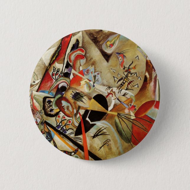 Badge Rond 5 Cm Composition Abstraite de Kandinsky (Devant)