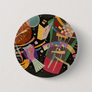 Badge Rond 5 Cm Composition Kandinsky 10 Peinture Abstraite