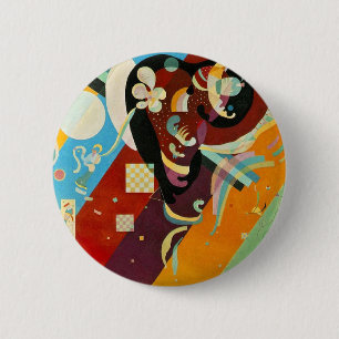 Badge Rond 5 Cm Compositon Abstrait Kandinsky IX