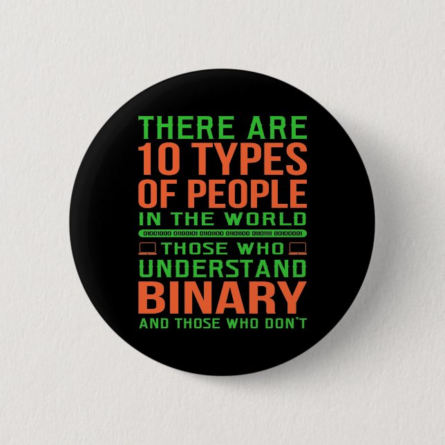 Badge Rond 5 Cm Comprendre la programmation logicielle binaire (Devant)