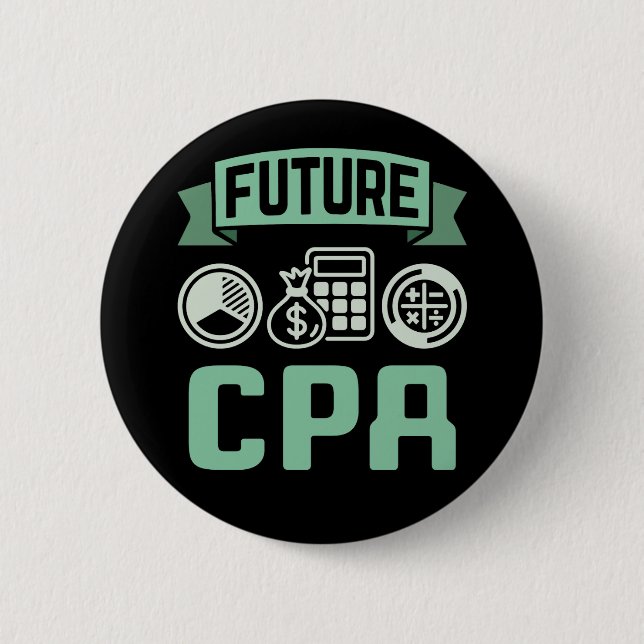 Badge Rond 5 Cm Comptable CPA (Devant)