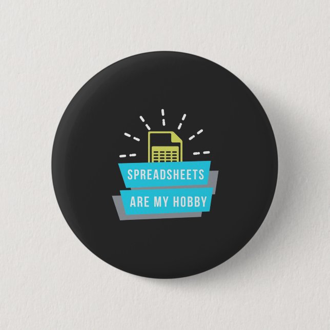 Badge Rond 5 Cm Comptable Loisirs Sont Feuilles De Calcul (Devant)