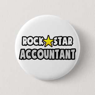 Badge Rond 5 Cm Comptable Rock Star