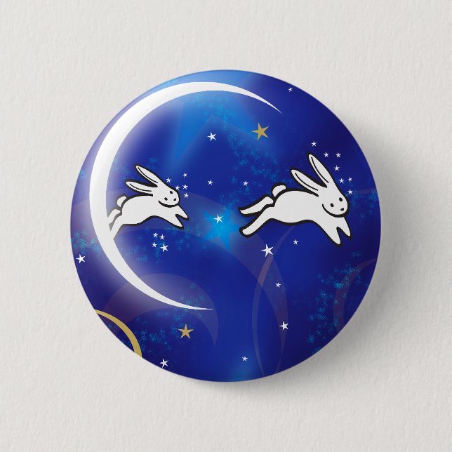 Badge Rond 5 Cm Compte des lapins (Devant)