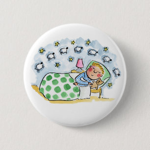 Badge Rond 5 Cm Compter les moutons