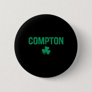 Badge Rond 5 Cm Compton Irish Shamrock Saint-Patrick