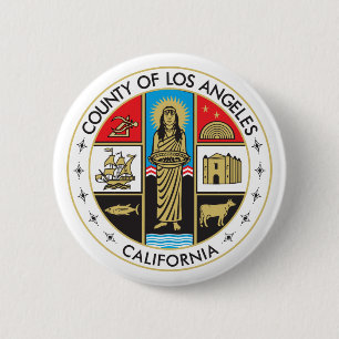 Badge Rond 5 Cm Comté de Los Angeles