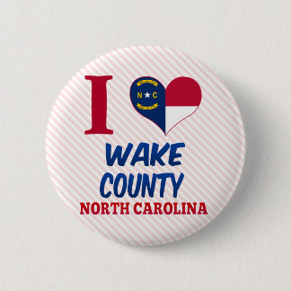 Badge Rond 5 Cm Comté de Wake, Caroline du Nord